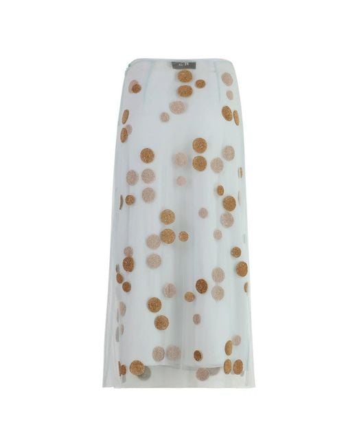 Midi Skirts Fendi de color Gray