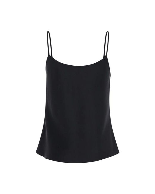 Sleeveless Tops di Plain Units in Black