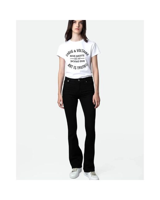 Zadig & Voltaire Eclipse Boot-Cut Jeans in het Black