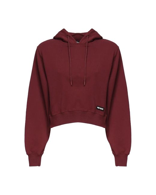 ROTATE BIRGER CHRISTENSEN Bordeaux Katoenen Trui Met Raglanmouwen in het Red