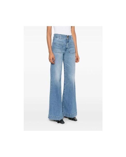 Seafarer Blauwe Denim Jeans Met Knopen Aan De Voorkant in het Blue