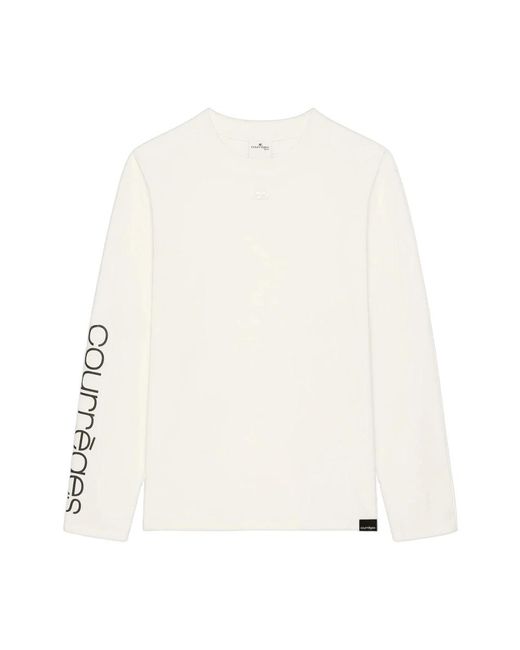 Courreges White Long Sleeve T-Shirts for men