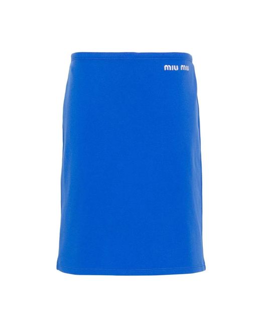 Miu Miu Blue Short Skirts