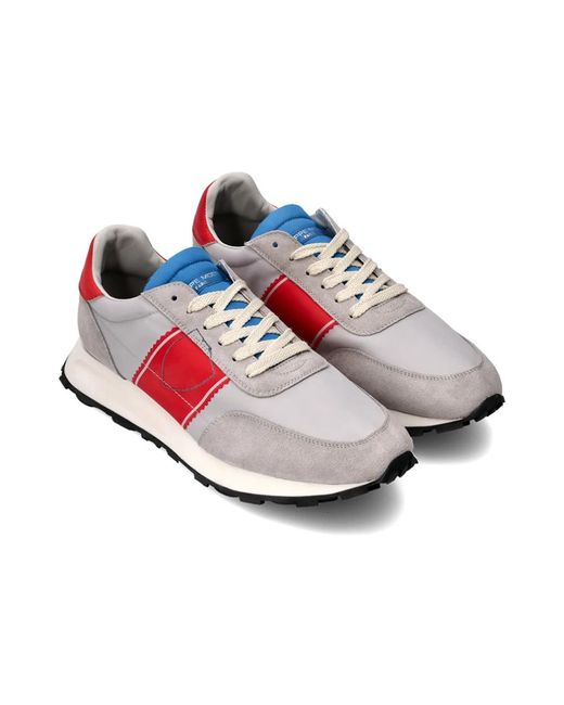 Philippe Model Schoenen ,Grijs ,Katoen Sneakers Tour Running in het Pink voor heren