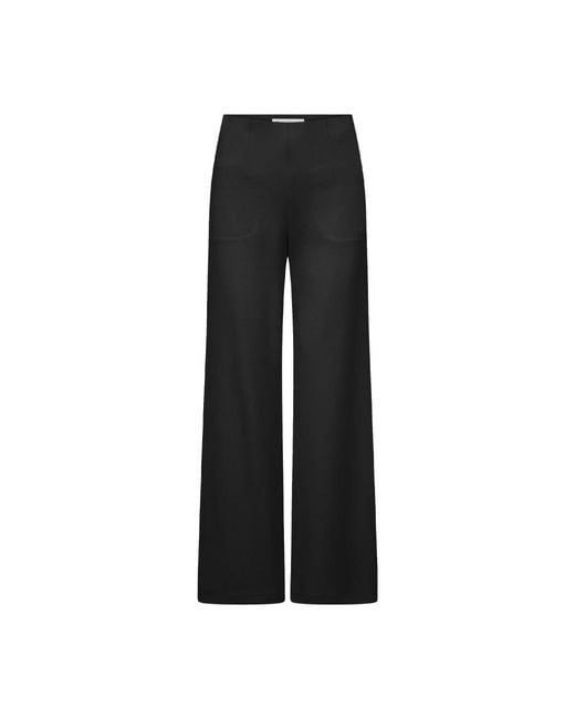 RAFFAELLO ROSSI Wijde Pijp Jersey Broek Vika in het Black