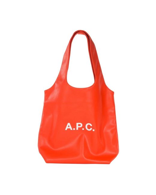 A.P.C. Red Tote bags