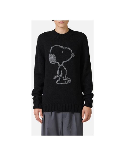 Iceberg Round-Neck Knitwear in het Black voor heren