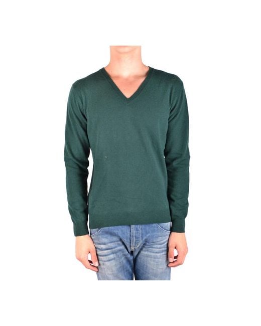 Daniele Alessandrini Stijlvolle V-Hals Gebreide Kleding Voor Mannen in het Green voor heren