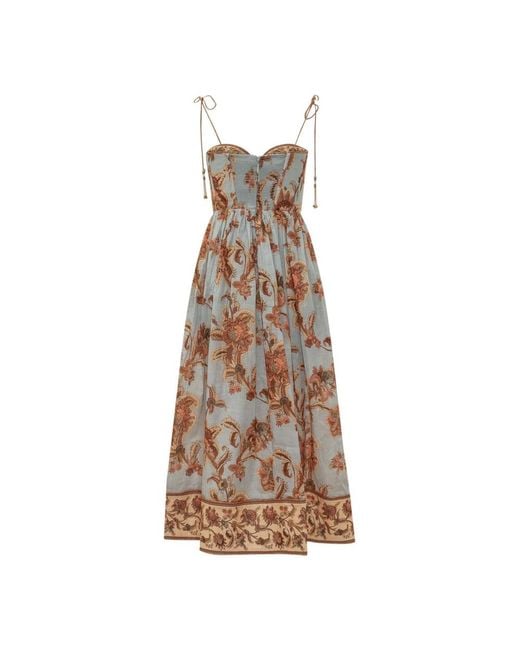 Zimmermann Natural Midi Dresses