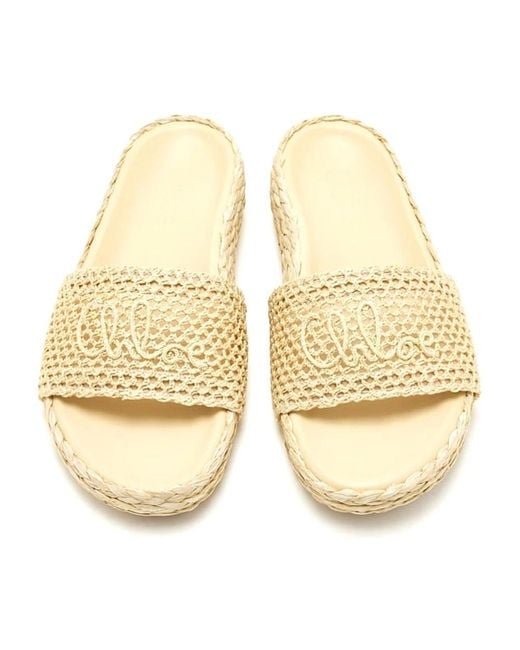 Chloé Natural Sliders