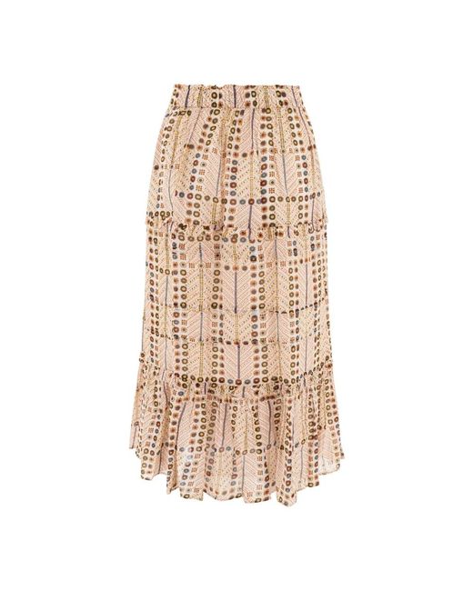 Isabel Marant Stijlvolle Katoenen Rok in het Natural