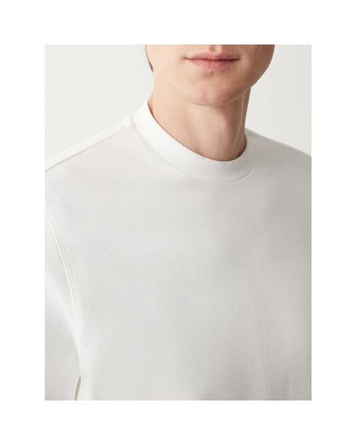 Colmar Weiße ottoman-gestreifte baumwoll-sweatshirt in White für Herren