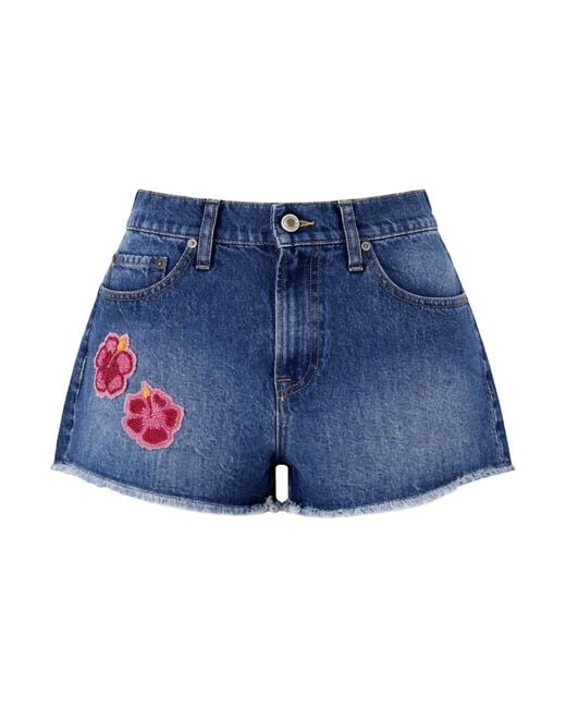 Mc2 Saint Barth Blue Denim Shorts