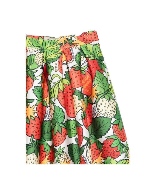 ALESSANDRO ENRIQUEZ Green Midi Skirts