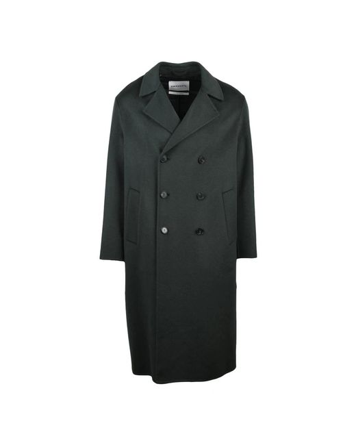 Amaranto Double-Breasted Coat in het Black voor heren