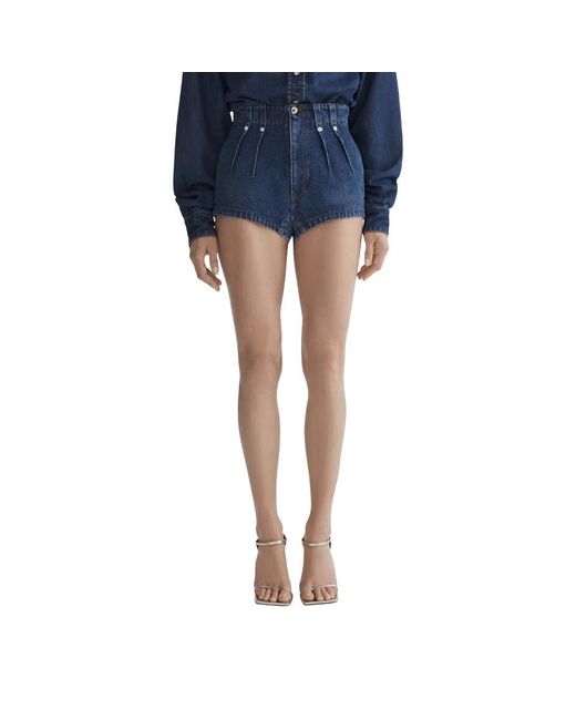 Mugler Blue Denim Shorts