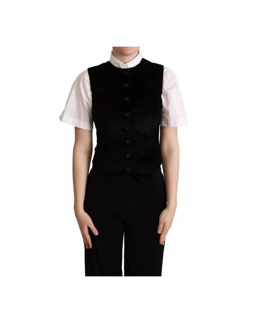 Dolce & Gabbana Black Vests