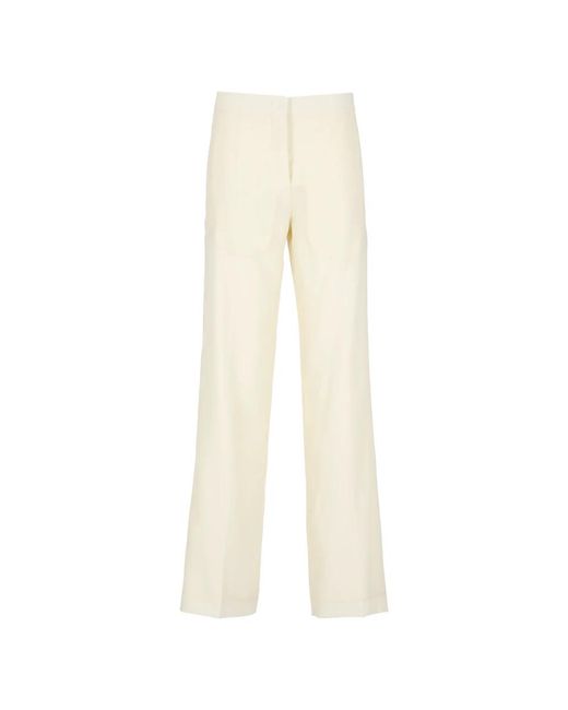 Trousers > wide trousers Fabiana Filippi en coloris Natural