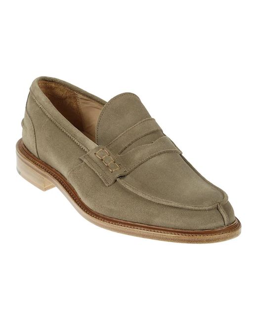 Tricker's Wildleder Mokassin Loafers in Green für Herren