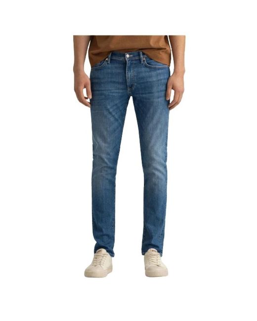 Jeans GANT Maxen Extra Slim Fit Bleu Clair - Taille W31 L32 - NEUF Avec Imperfections