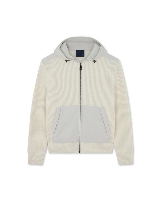 Paul & Shark Innovatieve Re-Wool Sweatshirt Met High Density Details in het White voor heren