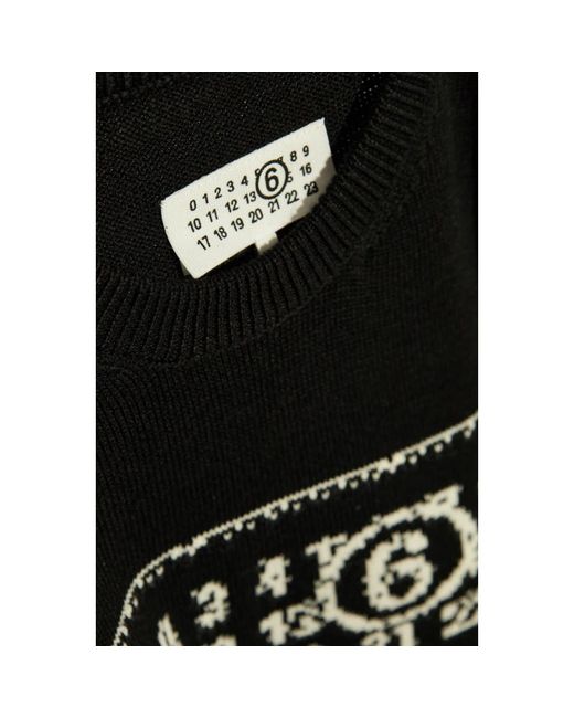 Knitwear > round-neck knitwear MM6 by Maison Martin Margiela pour homme en coloris Black