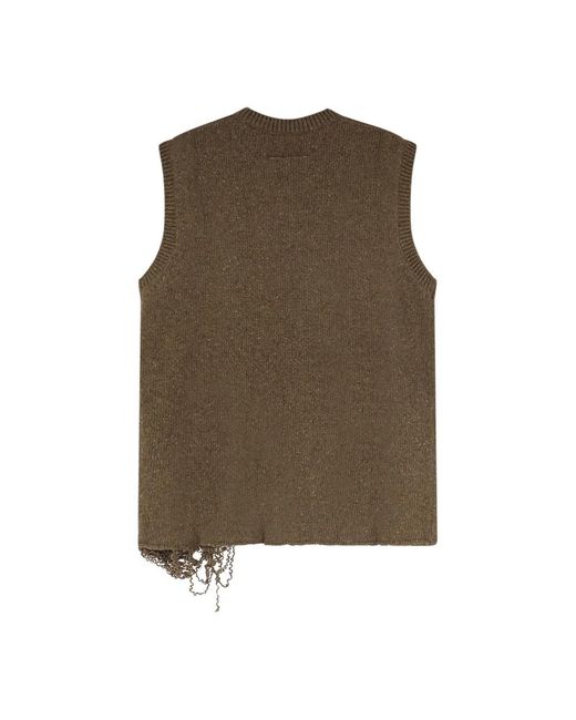 MM6 by Maison Margiela Green Sleeveless Jumpers for men