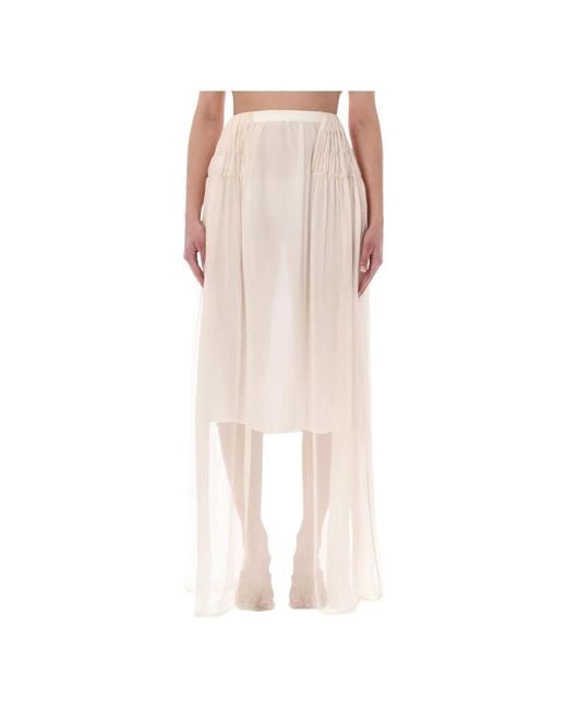 Dries Van Noten Natural Maxi Skirts