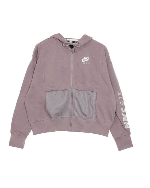 Nike Fitness ,Paars ,Katoen Paarse Zip Hoodie Sportswear Air Top in het Purple