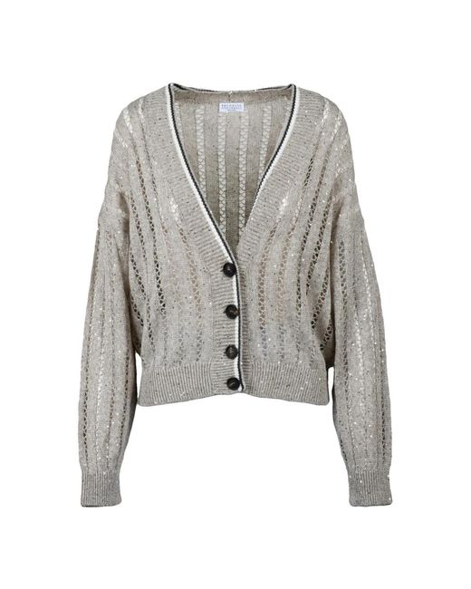 Brunello Cucinelli Gray Cardigans