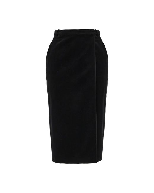 Saint Laurent Black Midi Skirts