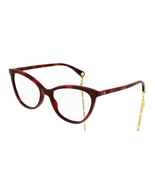 Gucci Brown Havana Chain Eyewear Frames