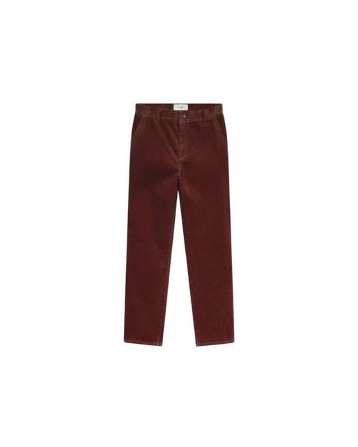 Les Deux Red Straight Trousers for men