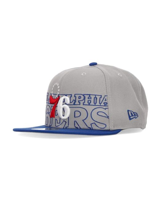 KTZ Accessoires ,Veelkleurig ,Polyester Nba Draft 76Ers Flat Brim Cap in het Gray voor heren
