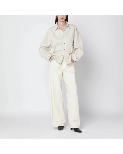 Haikure White Straight Jeans