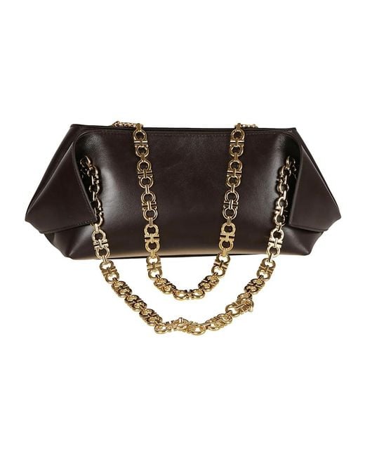 Ferragamo Black Shoulder Bags