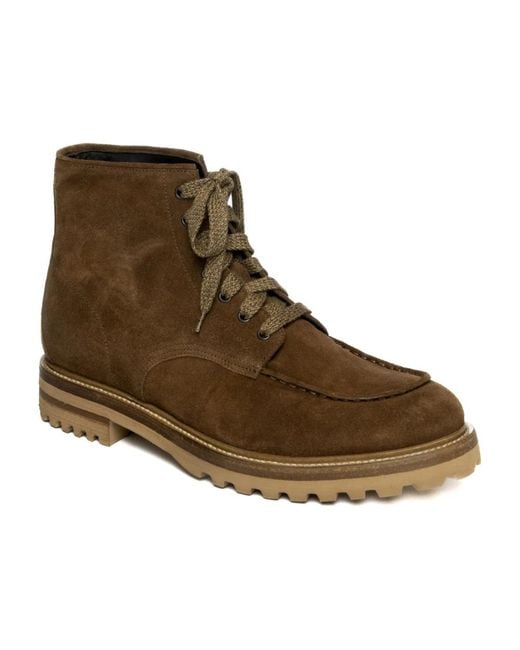 JEROLD WILTON Brown Lace-Up Boots for men