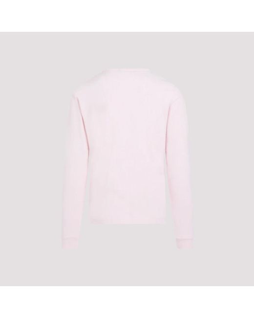 Acne Rosa & lila langarm t-shirt in Pink für Herren