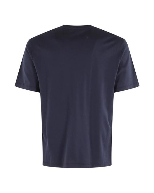 Roberto Collina Navyblaues T-Shirt Mit Rundhalsausschnitt in Blue für Herren