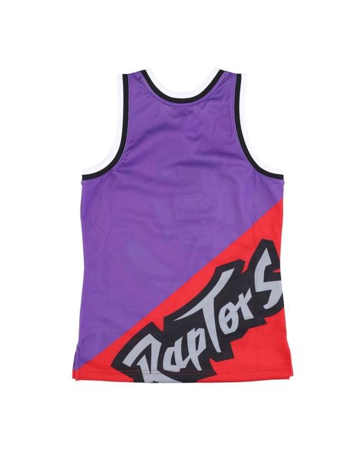 Mitchell & Ness Fitness ,Veelkleurig ,Polyester Toronto Raptors Tank Top in het Red voor heren