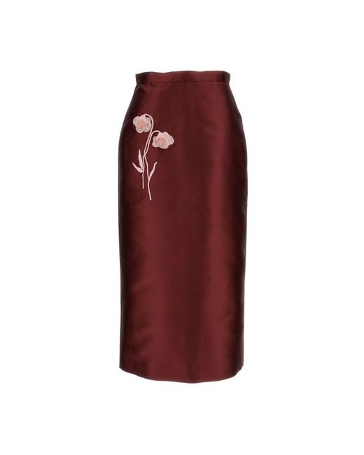 Midi Skirts Erdem de color Red