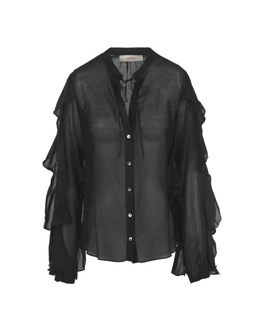 Jucca Black Stilvolle bluse mit einzigartigem design