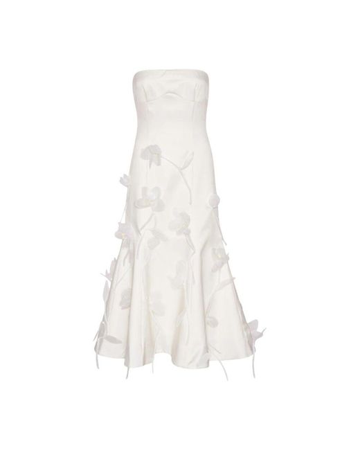 ROTATE BIRGER CHRISTENSEN White Weißes Polyesterkleid