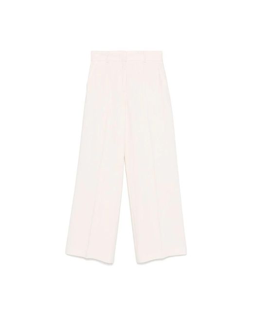 MSGM Broeken ,Wit ,Witte Broek Met Verborgen Sluiting in het White