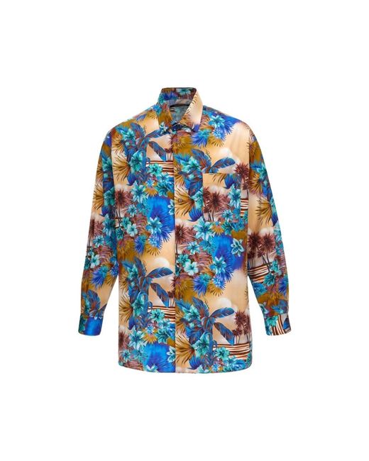 Roberto Cavalli Blue Casual Shirts for men