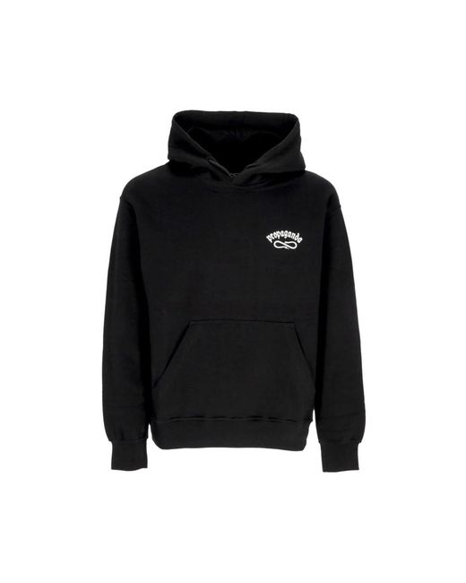 Propaganda Hoodies & Sweatvesten ,Zwart ,Katoen Zwarte Harem Hoodie Met Kangoeroezak in het Black voor heren