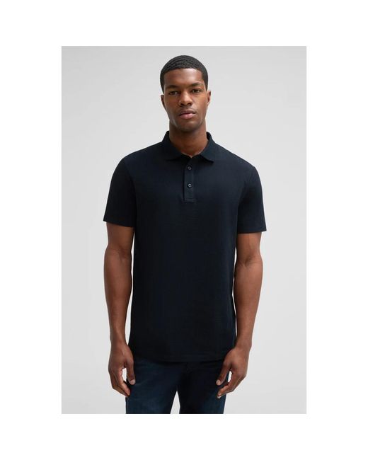 Strellson Textured Polo in het Black voor heren