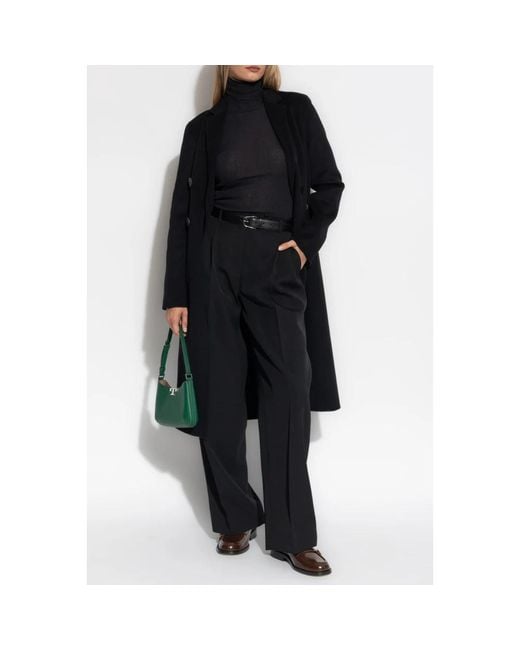 Double-Breasted Coats Tory Burch de color Black
