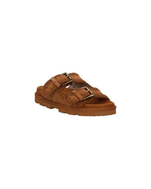 Mou Schoenen ,Bruin ,Brandy Sandalen in het Brown