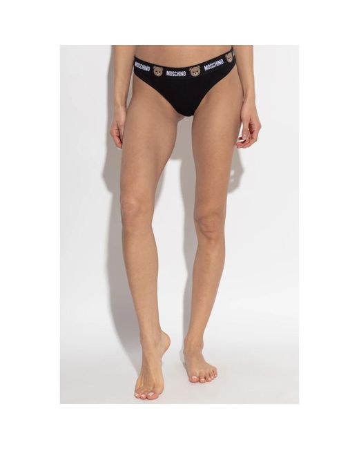 Bottoms Moschino de color Black